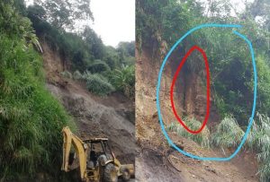 Lee más sobre el artículo Restricción temporal de tráfico por deslizamiento en el sector de La Vega en el Cañón del Combeima