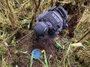 Lee más sobre el artículo Ejército Nacional ubicó material explosivo  y municiones en zona rural de Herveo