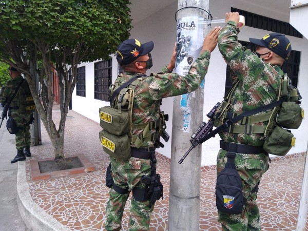 Lee más sobre el artículo Campaña ‘Yo no pago, yo denuncio’ del Gaula Militar Tolima, llegó al municipio de El Espinal