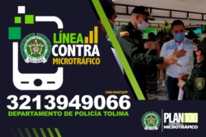 Lee más sobre el artículo Policía Tolima puso a disposición línea de WhatsApp para denunciar hechos relacionados con el microtráfico
