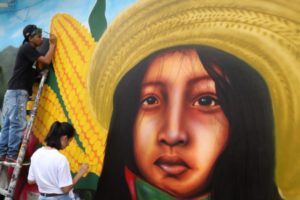 Lee más sobre el artículo Con mural, jóvenes del municipio de Planadas hicieron homenaje al Tolima