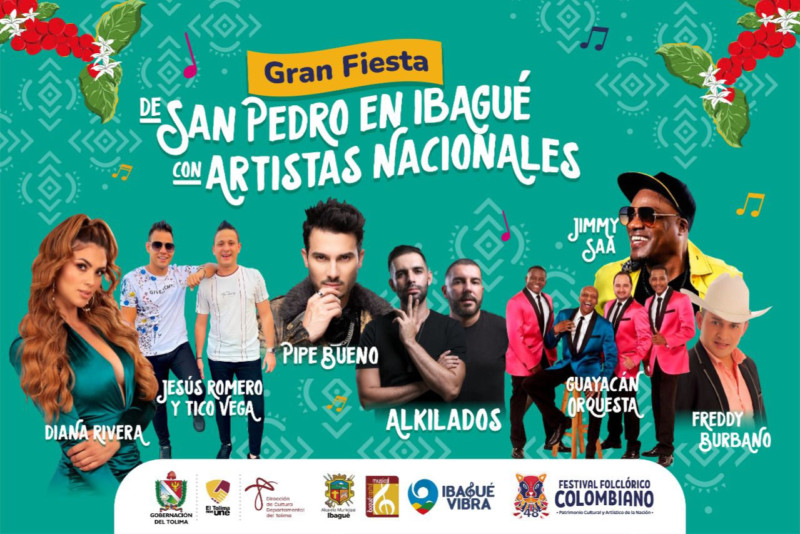Lee más sobre el artículo Guayacán, Pipe Bueno y cuatro artistas nacionales más cantarán este fin de semana en Ibagué