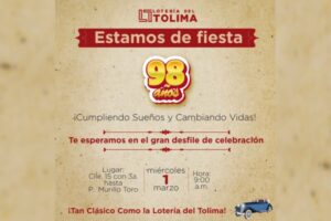 Lee más sobre el artículo Que se prenda la fiesta con los 98 años de la Lotería del Tolima