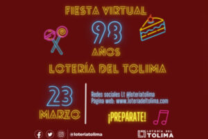 Lee más sobre el artículo Lotería del Tolima realizará una fiesta digital para celebrar su cumpleaños