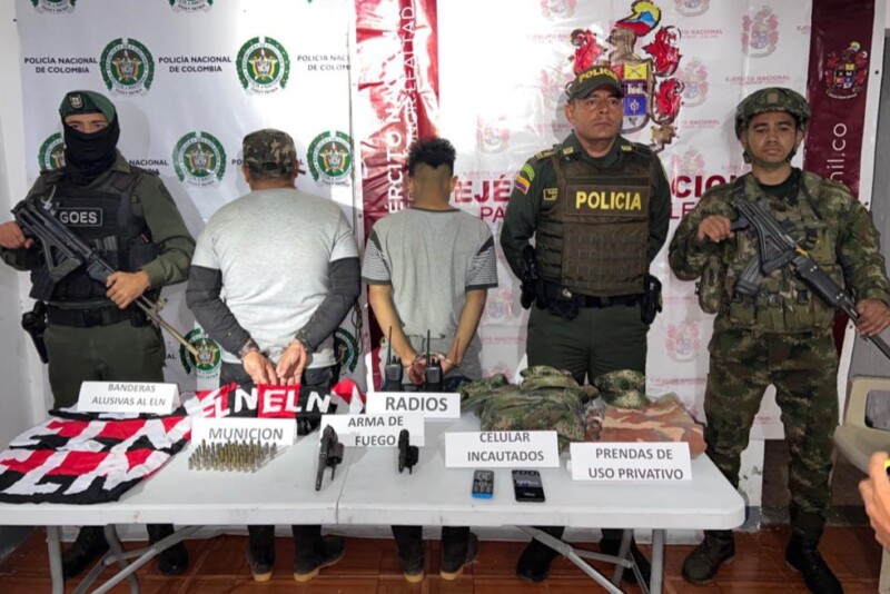 Lee más sobre el artículo Capturaron a dos hombres que extorsionaban a nombre del ELN en el Tolima
