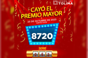 Lee más sobre el artículo Cayó otra vez el premio mayor de la Lotería del Tolima