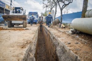 Lee más sobre el artículo En un 58% avanzan las obras del IBAL que conectarán los tanques Sur y Zona Industrial