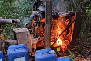 Lee más sobre el artículo Golpe a la minería ilegal en el sur del Tolima: Ejército destruyó unidad de producción de oro en Chaparral